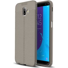 Kilifone - Galaxy J6 Plus - Kılıf Deri Görünümlü Auto Focus Karbon Niss Silikon Kapak