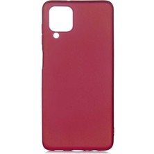 noktaks - Samsung Galaxy M12 - Kılıf Mat Soft Premier Silikon Kapak - Mürdüm - T17005