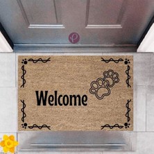 Miraxx Kapı Önü Paspası Dekoratif Dijital Baskı Welcome P-2420