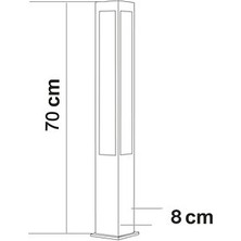 Quark Lighting Özel Reflektörlü Bollard Aydınlatma Antrasit BL106