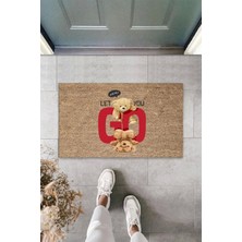 Miraxx Bej Kapı Önü Paspası Never Let You Go Desen  K-3355