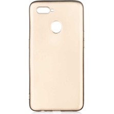 kilifone - Oppo A12 - Kılıf Mat Soft Premier Silikon Kapak - Gold - T13653