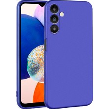 noktaks - Samsung Galaxy A14 - Kılıf Mat Soft Premier Silikon Kapak - Saks Mavi - T26032