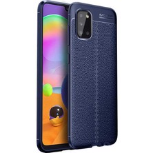 Kilifone - Galaxy A31 - Kılıf Deri Görünümlü Auto Focus Karbon Niss Silikon Kapak