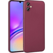noktaks - Samsung Galaxy A05 - Kılıf Mat Soft Premier Silikon Kapak - Mürdüm - T29873