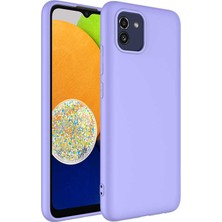 noktaks - Samsung Galaxy A03 - Kılıf İçi Kadife Koruyucu Mara Lansman Kapak - Lila - T24173