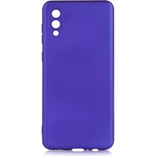 kilifone - Samsung Galaxy A02 - Kılıf Mat Soft Premier Silikon Kapak - Saks Mavi - T17042