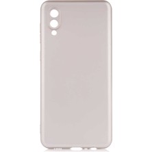 noktaks - Samsung Galaxy A02 - Kılıf Mat Soft Premier Silikon Kapak - Gold - T17042
