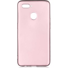 noktaks - Oppo A5S - Kılıf Mat Soft Premier Silikon Kapak - Rose Gold - T15066