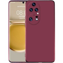kilifone - Huawei P50 Pro - Kılıf Mat Soft Premier Silikon Kapak - Mürdüm - T21957