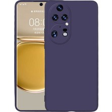 kilifone - Huawei P50 Pro - Kılıf Mat Soft Premier Silikon Kapak - Lacivert - T21957