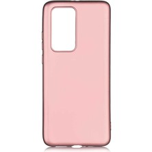 kilifone - Huawei P40 Pro - Kılıf Mat Soft Premier Silikon Kapak - Rose Gold - T12982