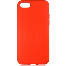 noktaks - Apple iPhone SE 2020 - Kılıf İçi Kadife Koruucu Lansman Lsr Kapak - Turuncu - T14511