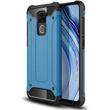 kilifone - Xiaomi Redmi Note 9 - Kılıf Çift Katman Zırh Tank Crash Military Kapak - Mavi - T14846