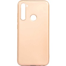 noktaks - Xiaomi Redmi Note 8 - Kılıf Mat Soft Premier Silikon Kapak - Gold - T10058