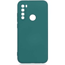 noktaks - Xiaomi Redmi Note 8 - Kılıf İçi Kadife Koruyucu Mara Lansman Kapak - Koyu Yeşil - T17689