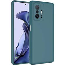 noktaks - Xiaomi Mi 11T 5G - Kılıf İçi Kadife Koruyucu Mara Lansman Kapak - Koyu Yeşil - T25411