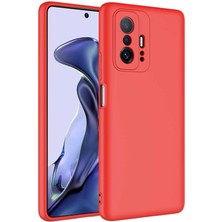 noktaks - Xiaomi Mi 11T 5G - Kılıf İçi Kadife Koruyucu Mara Lansman Kapak - Kırmızı - T25411