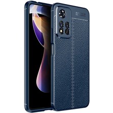 Kilifone - Xiaomi Redmi Note 11 Pro Plus 5g - Kılıf Deri Görünümlü Auto Focus Karbon Niss Silikon Kapak