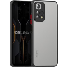 Kilifone - Xiaomi Redmi Note 11 Pro 5g - Kılıf Arkası Buzlu Renkli Düğmeli Hux Kapak