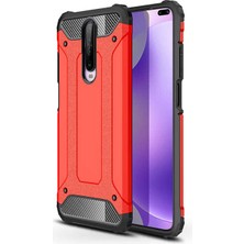 noktaks - Xiaomi Redmi K30 - Kılıf Çift Katman Zırh Tank Crash Military Kapak - Kırmızı - T11557