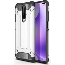noktaks - Xiaomi Redmi K30 - Kılıf Çift Katman Zırh Tank Crash Military Kapak - Gri - T11557