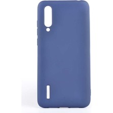 noktaks - Xiaomi Mi 9 Lite - Kılıf Mat Soft Premier Silikon Kapak - Saks Mavi