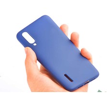 noktaks - Xiaomi Mi 9 Lite - Kılıf Mat Soft Premier Silikon Kapak - Saks Mavi