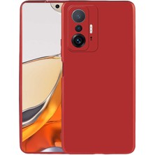 noktaks - Xiaomi Mi 11T Pro 5G - Kılıf Mat Soft Premier Silikon Kapak - Kırmızı - T21953