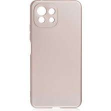 noktaks - Xiaomi Mi 11 Lite - Kılıf Mat Soft Premier Silikon Kapak - Gold - T17172