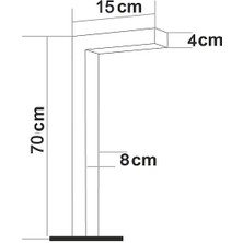 Quark Lighting Özel Reflektörlü Bollard Aydınlatma Antrasit BL100