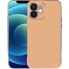 noktaks - Apple iPhone 12 - Kılıf Kamera Korumalı Renkli Viyana Kapak - Rose Gold