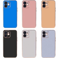 noktaks - Apple iPhone 12 - Kılıf Kamera Korumalı Renkli Viyana Kapak - Rose Gold