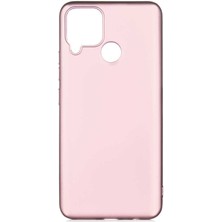 noktaks - Realme C15 - Kılıf Mat Soft Premier Silikon Kapak - Rose Gold - T14732