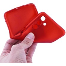 noktaks - Samsung Galaxy A04S - Kılıf Mat Soft Premier Silikon Kapak - Kırmızı