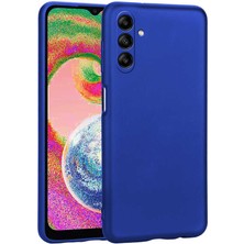 noktaks - Samsung Galaxy A04S - Kılıf Mat Soft Premier Silikon Kapak - Saks Mavi - T24380