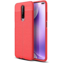 Kilifone - Xiaomi Poco X2 - Kılıf Deri Görünümlü Auto Focus Karbon Niss Silikon Kapak