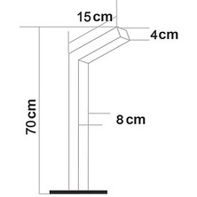 Quark Lighting Özel Reflektörlü Bollard Aydınlatma Antrasit BL103