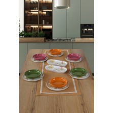 Keramika Çiçek Bahçesi 6 Kişilik 14 Parça Mini Yemek Takımı