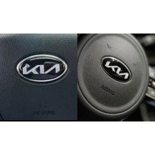 Kia Ceed, Sportage, Rio, Cerato Direksiyon Logo Amblem Yeni Yazılı Beyaz Özel Dizayn