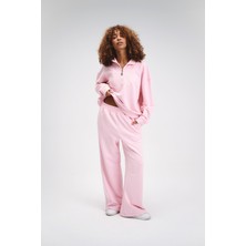 Kadın Timeless Pembe Bol Paça Eşofman Altı