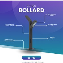 Quark Lighting Özel Reflektörlü Bollard Aydınlatma Antrasit BL109