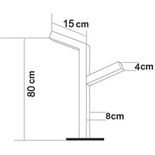 Quark Lighting Özel Reflektörlü Bollard Aydınlatma Antrasit BL109