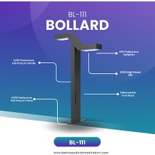 Quark Lighting Özel Reflektörlü Bollard Aydınlatma Antrasit BL111