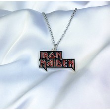 Iron Maiden Krımızı Metal Kolye