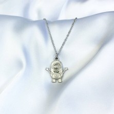 Herşey Nota Gümüş Renk Minyonlar Kolye