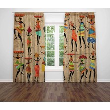 Miraxx Özel Tasarım Dekoratif Baskı Salon Mutfak Oturma Odası 3D Baskılı Fon Perde 153