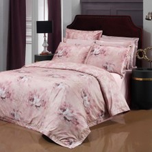 Sarev Freza Saten Nevresim Takımı Çift Kişilik , .pembe