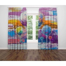 Miraxx Özel Tasarım Dekoratif Baskı Salon Mutfak Oturma Odası 3D Baskılı Fon Perde 169