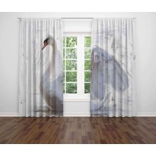 Miraxx Özel Tasarım Dekoratif Baskı Salon Mutfak Oturma Odası 3D Baskılı Fon Perde 173